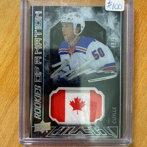 2023-24 UD Black Pride of a Nation Patch Autographs #PONWC Will Cuylle #'d 96/99
